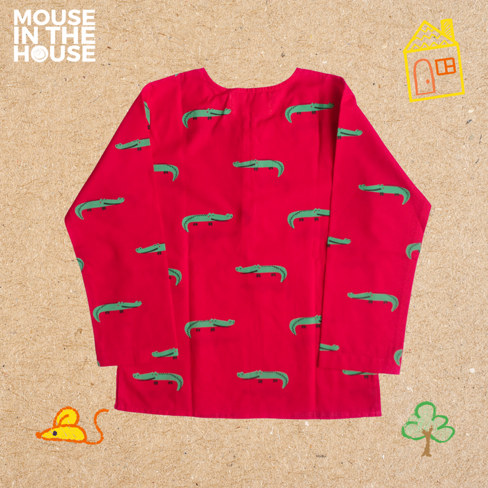 Crocodile - Unisex Red Nightdress