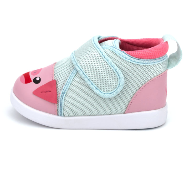 Cute Pig Squeaky Single Shoe for Girls and Boys V2 | Pink/Sparkly Blue | (One Shoe Only)