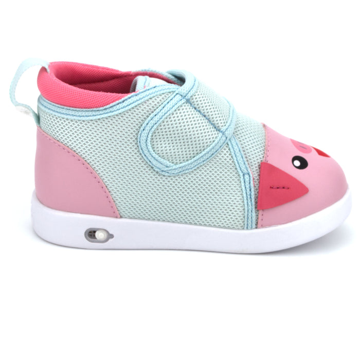 Cute Pig Squeaky Single Shoe for Girls and Boys V2 | Pink/Sparkly Blue | (One Shoe Only)