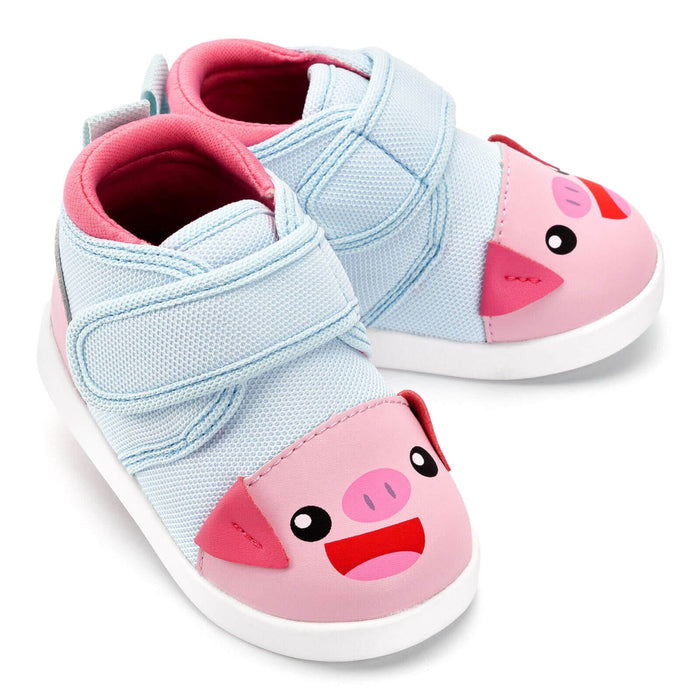 Cute Pig Squeaky Toddler Shoes | Pink/Blue Squeaky Shoes ikiki® Shoes