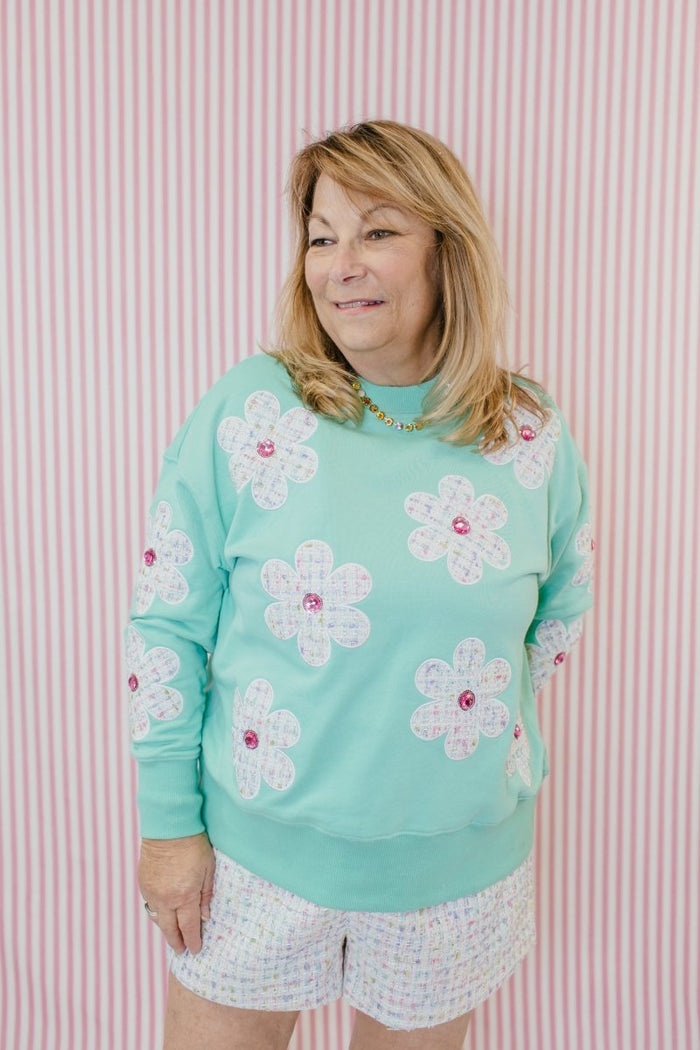 Darling Daisies Sweatshirt By Brianna Cannon - Macoma Boutique230 Outerwear