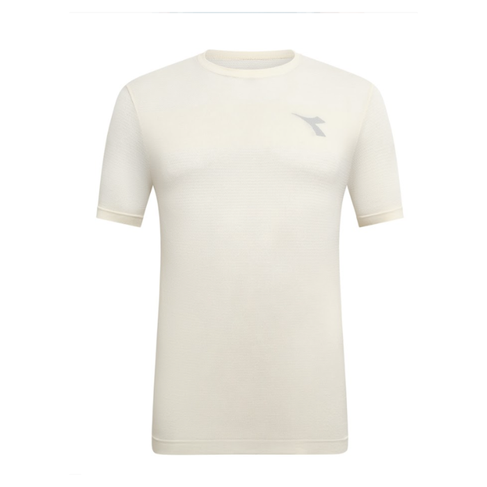 Diadora Men's Short Sleeved T-shirt Stratouno in Winter White SS26