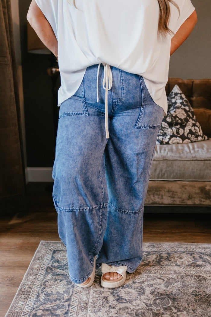 Easygoing Denim Pants - Macoma Boutique210 Other Bottoms
