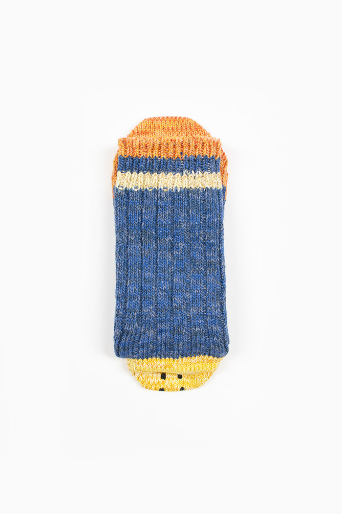 EK-1364XS Ivy Rainbowy Happy Heel Socks Blue