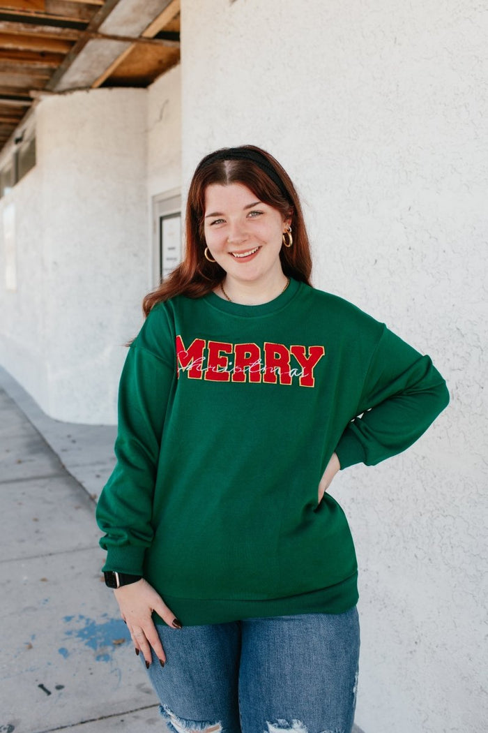Feeling Festive Sweater In Green - Reg & Curvy - Macoma Boutique130 Sweaters