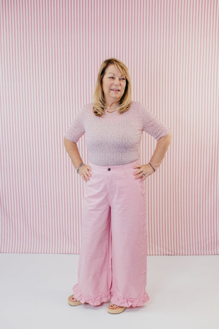 Feminine Feels Top - Macoma Boutique100 Short Sleeve