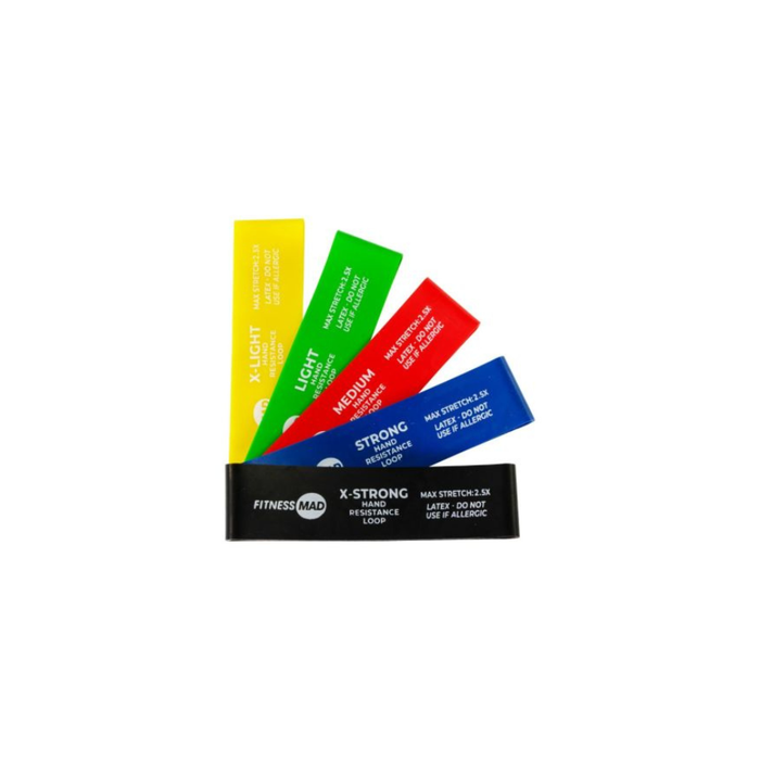Fitness Mad Hand Resistance Loops (set of5)