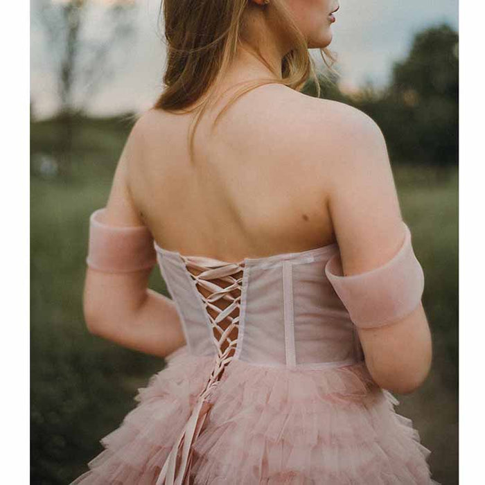 Flare Ruffles Tulle Robe Maternity Gown Long Sheer Off Shoulder Dressing Gown