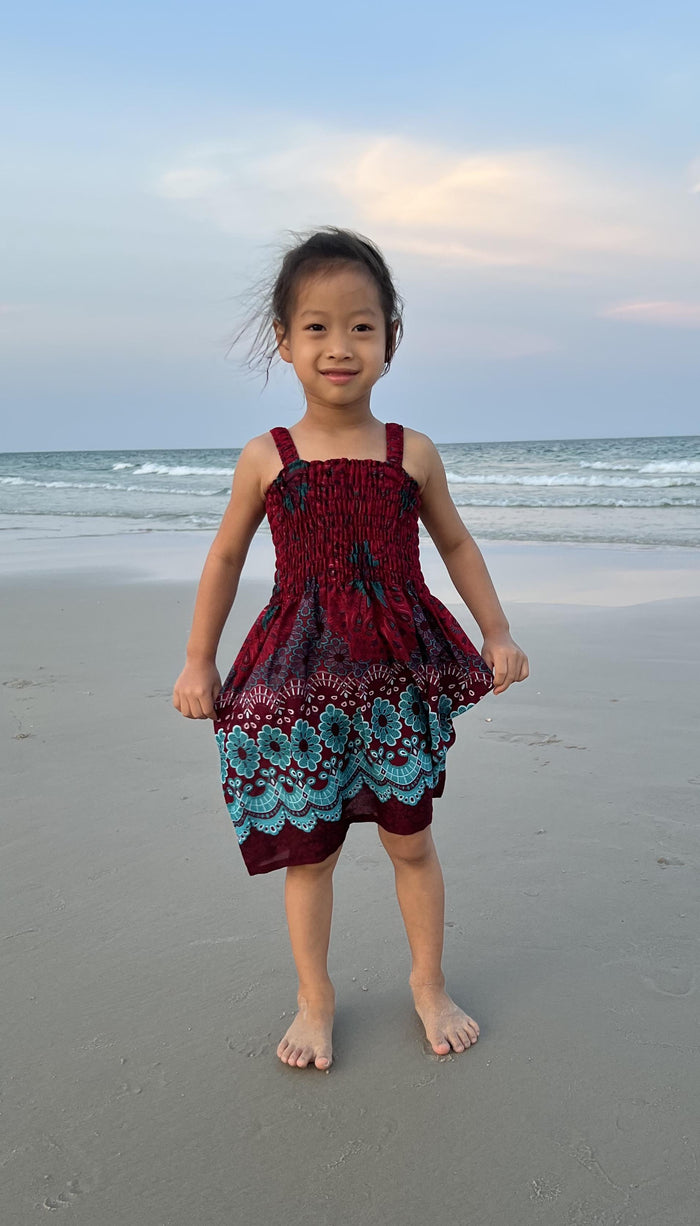 Flower Mandala Kids Summer Dress - Lannaclothesdesign Shop