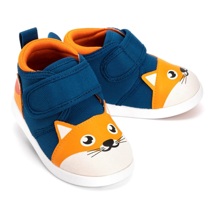 Fox Squeaky Toddler Shoes | Deep Blue Squeaky Shoes ikiki® Shoes Size 8
