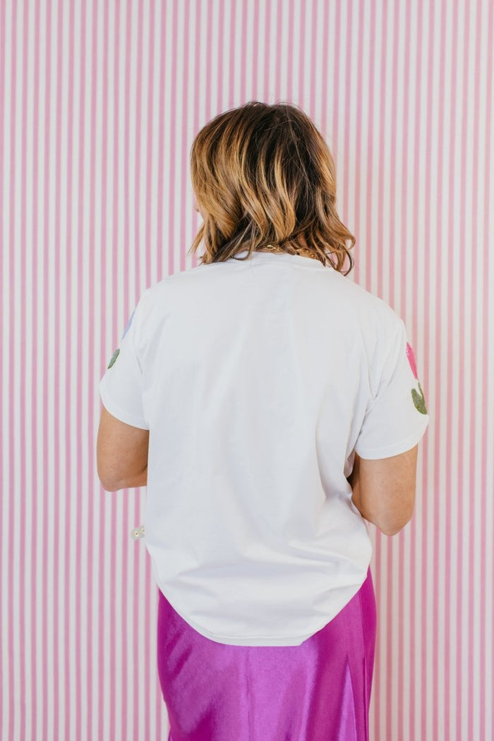 Fresh Tulips Sparkle Tee by Brianna Cannon - Macoma Boutique100 Short Sleeve