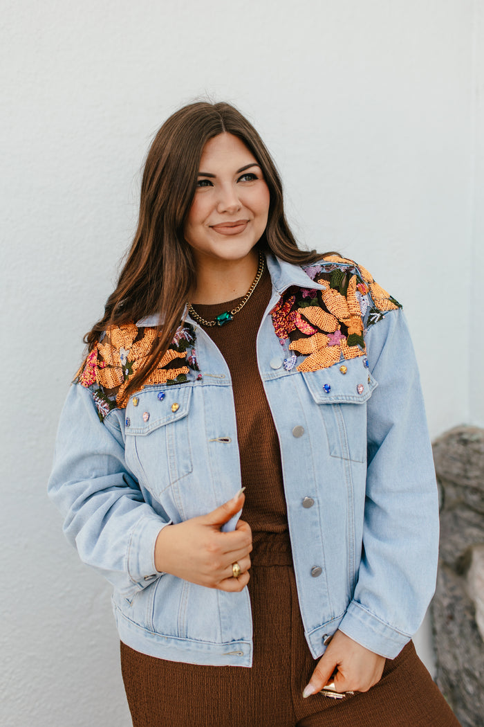 Gardens and Gems Denim Jacket