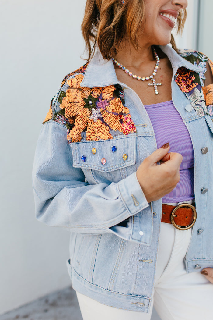 Gardens and Gems Denim Jacket
