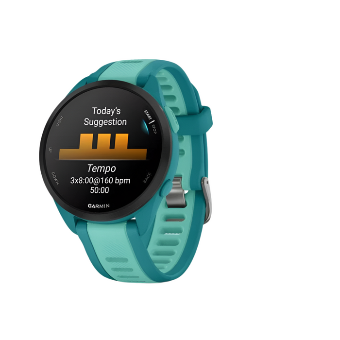 Garmin Unisex Forerunner 165 Music Running Watch in Turquoise and Aqua
