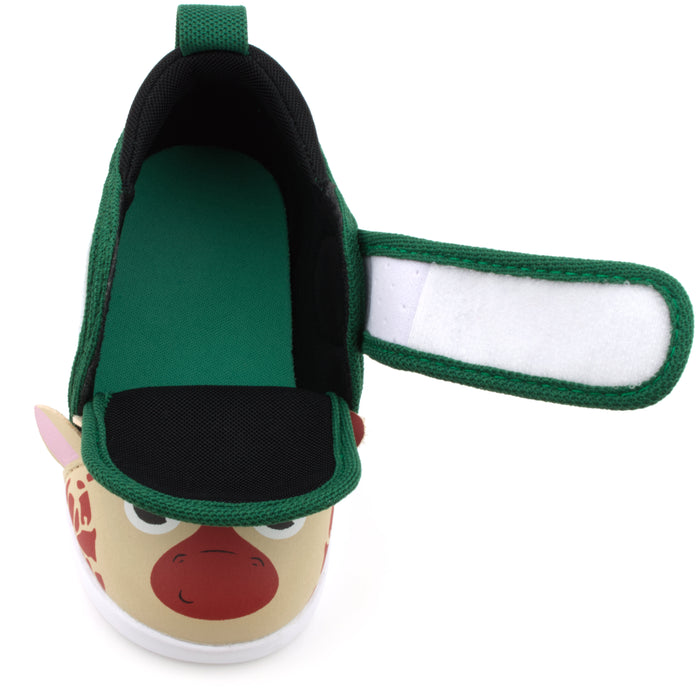 Giraffe Squeaky Toddler Shoes for Boys and Girls V2 | Green