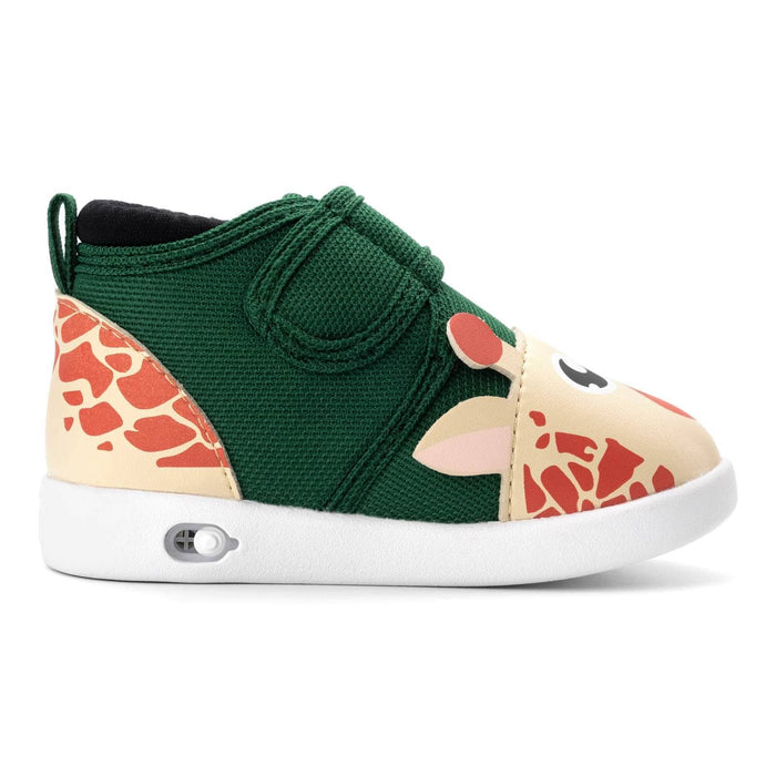 Giraffe Squeaky Toddler Shoes | Green Squeaky Shoes ikiki® Shoes