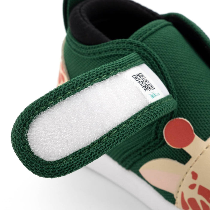 Giraffe Squeaky Toddler Shoes | Green Squeaky Shoes ikiki® Shoes