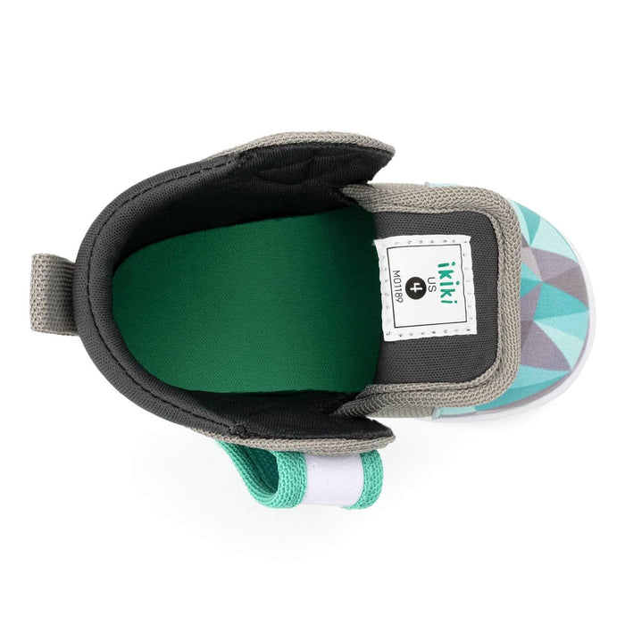 Glacial Refraction Squeakerless Toddler Shoes | Teal/Gray Squeakerless Shoes ikiki® Shoes