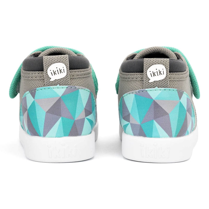 Glacial Refraction Squeakerless Toddler Shoes | Teal/Gray Squeakerless Shoes ikiki® Shoes