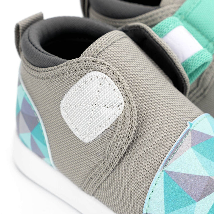 Glacial Refraction Squeakerless Toddler Shoes | Teal/Gray Squeakerless Shoes ikiki® Shoes