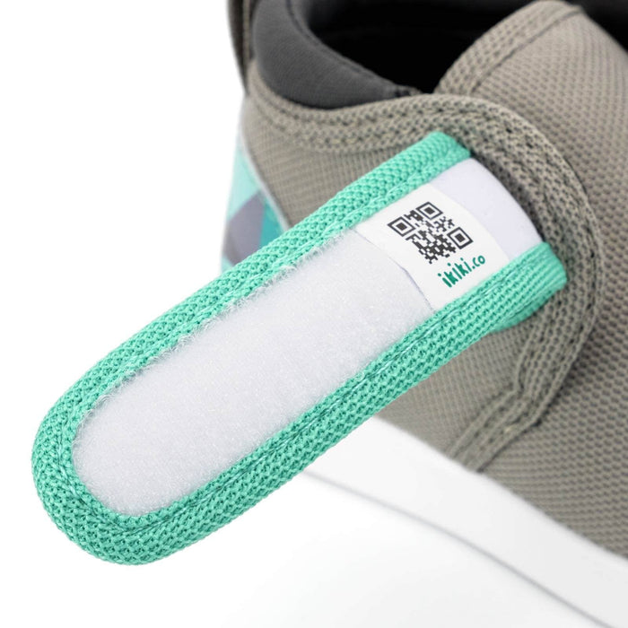 Glacial Refraction Squeakerless Toddler Shoes | Teal/Gray Squeakerless Shoes ikiki® Shoes