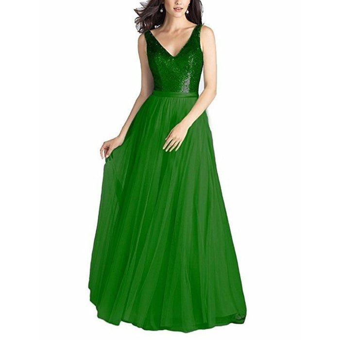 Glitter Bridesmaid Dress Lace Wedding Gown A Line Bride Dresses