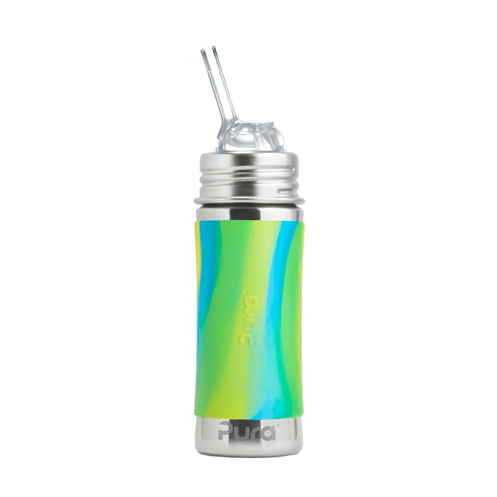 Gourde à paille Free Inox 325ml Pura - Aqua swirl