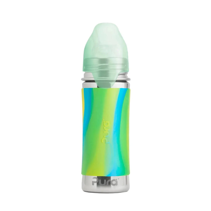 Gourde à paille Free Inox 325ml Pura - Aqua swirl