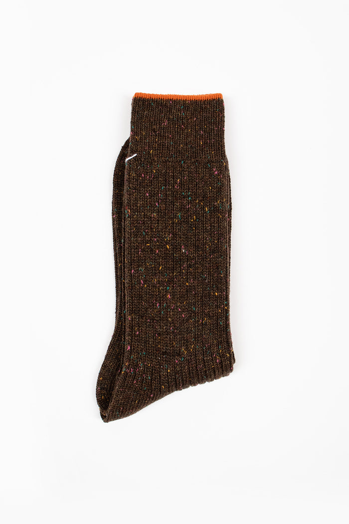HA-26 Nep Rib Socks Brown