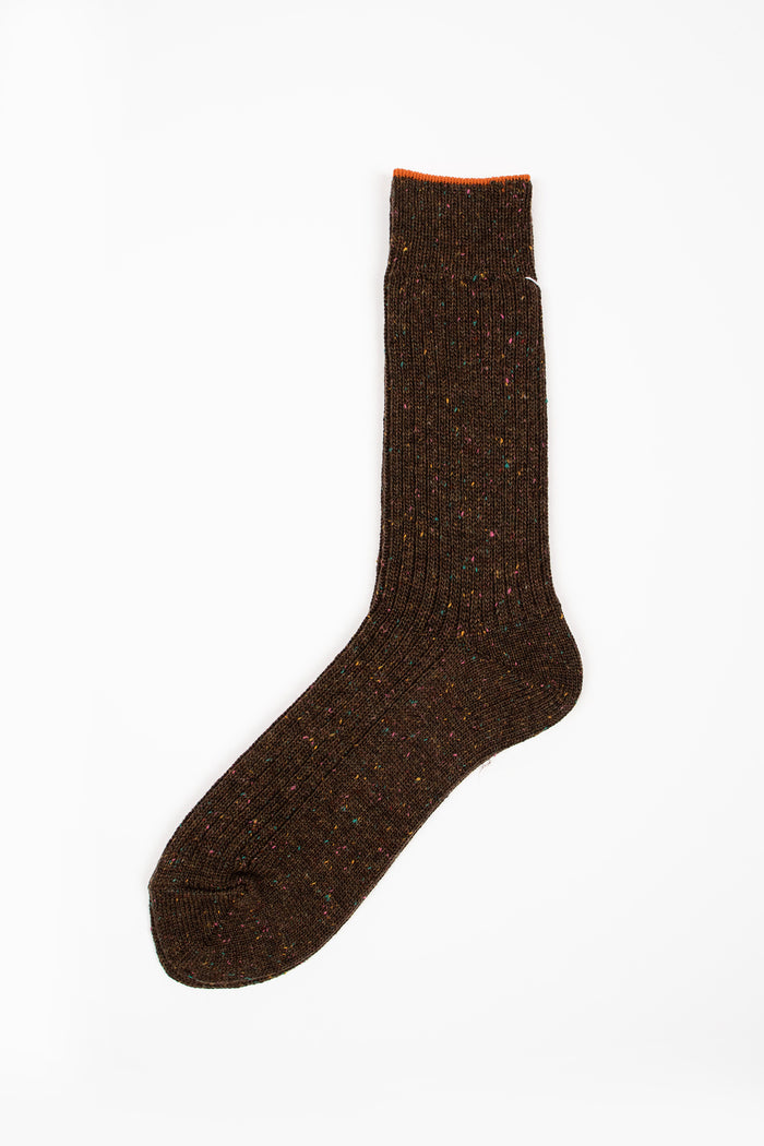 HA-26 Nep Rib Socks Brown