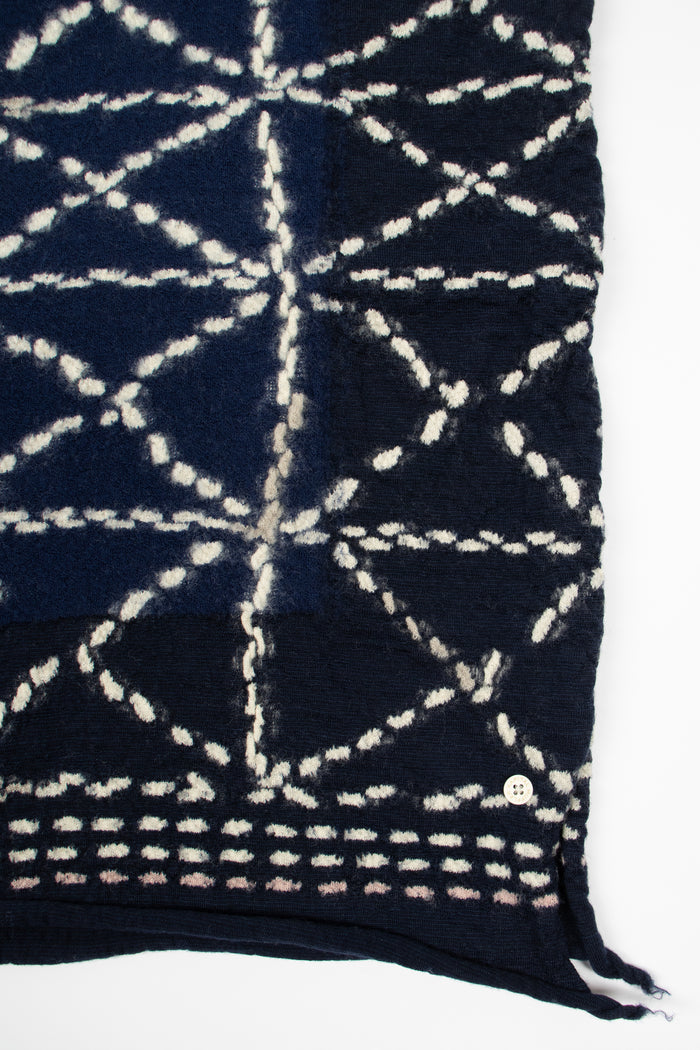 Happy Scarf Sashiko Navy
