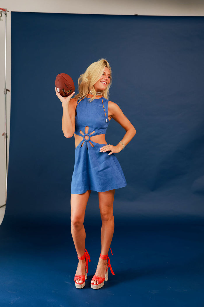 Harlow Mini Dress - Cobalt