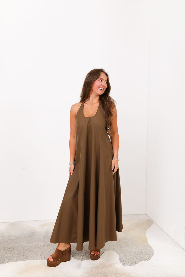 Hollis Halter Dress - Mocha