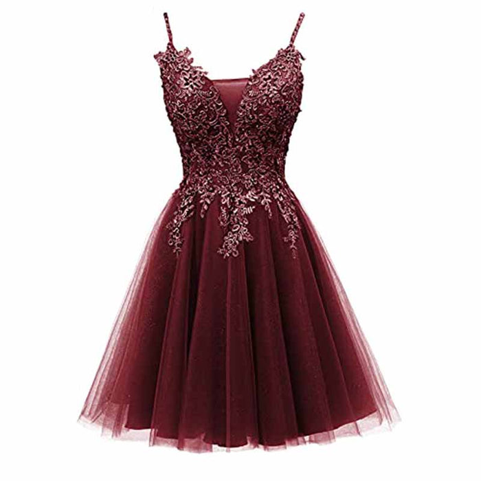 Homecoming Dresses Tulle Prom Dress Appliques Cocktail Party Dress