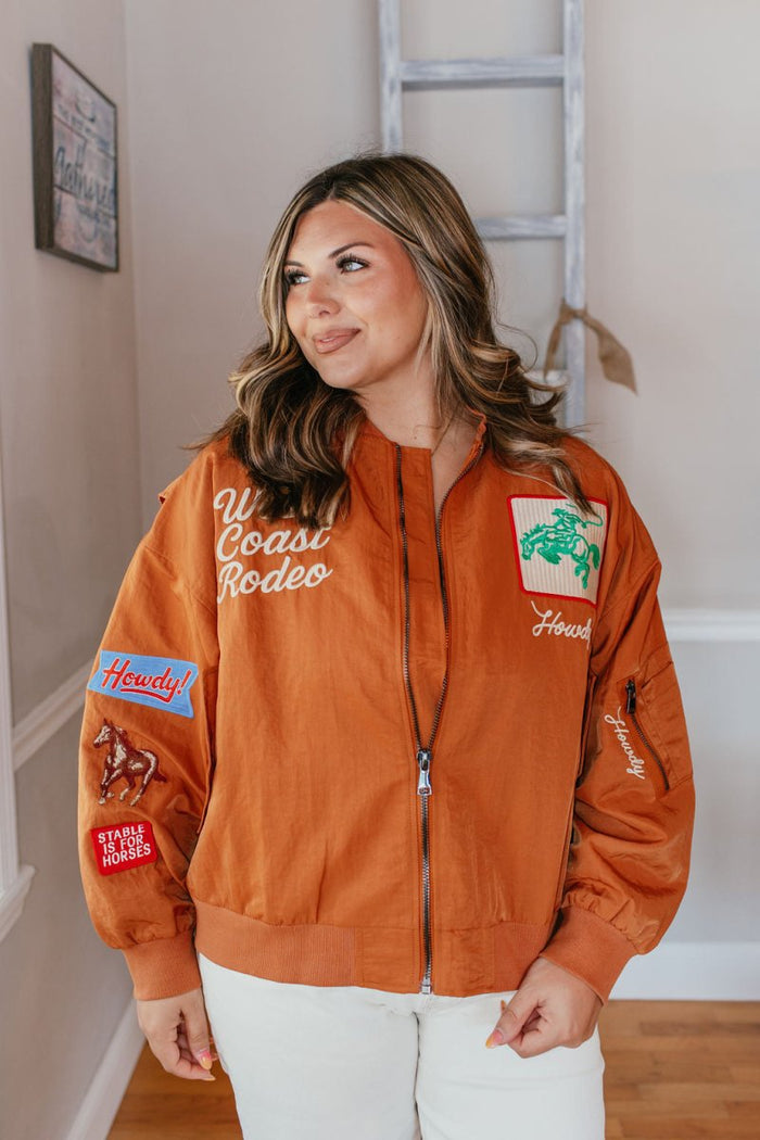 Howdy Honey Jacket In Burnt Orange - Macoma Boutique240 Jackets/Blazers