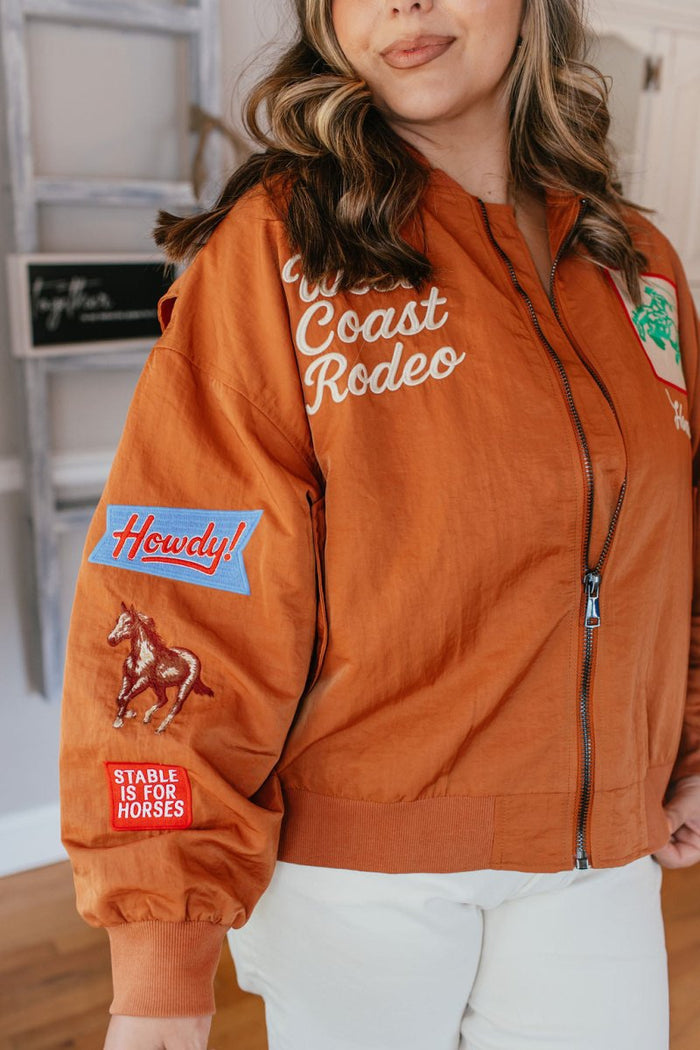 Howdy Honey Jacket In Burnt Orange - Macoma Boutique240 Jackets/Blazers