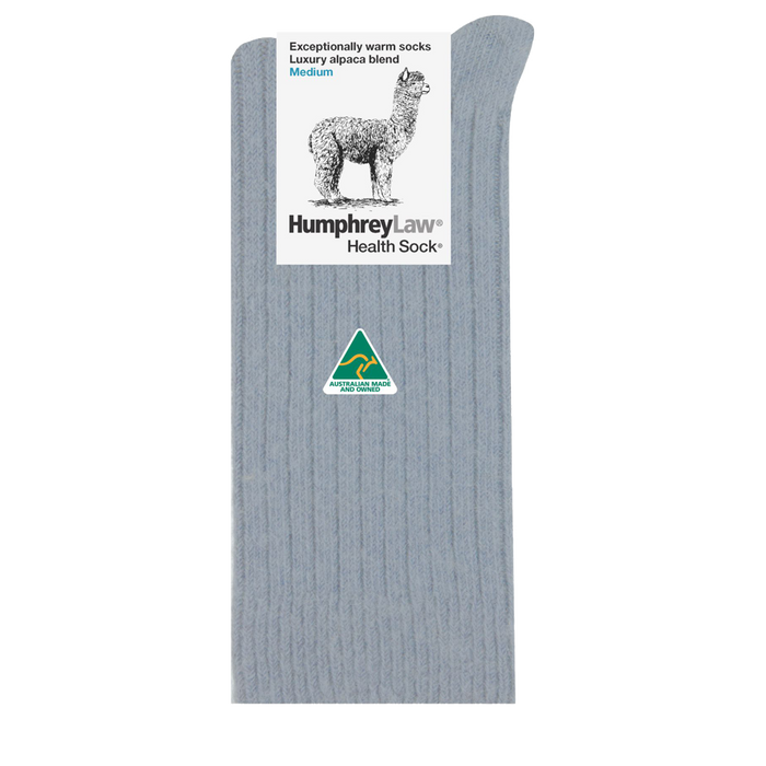 Humphrey Law Alpaca Health Sock — Silver Grey