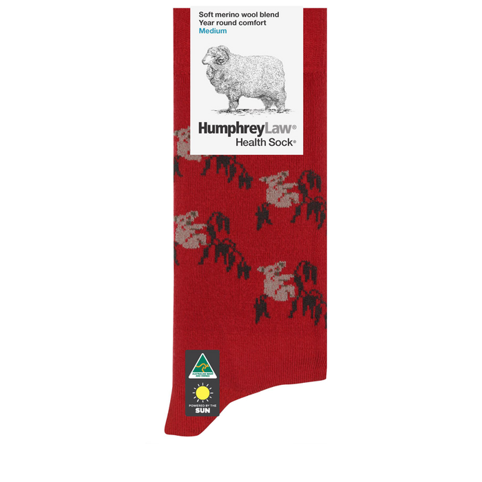 Humphrey Law Koala Tourist Sock — Red