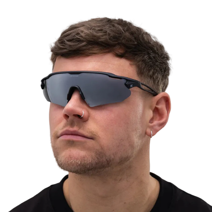 Hystride Unisex Speed Pro Sunglasses in Black/Silver