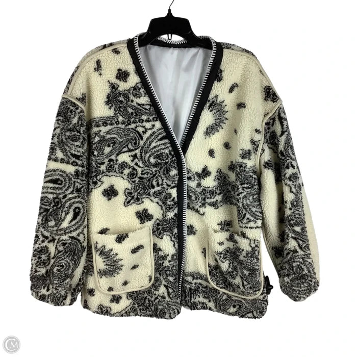 Jacket Faux Fur & Sherpa By Dazy In Cream, Size: L