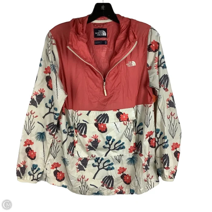 Jacket Windbreaker By The North Face In Cream & Pink, Size: Xs