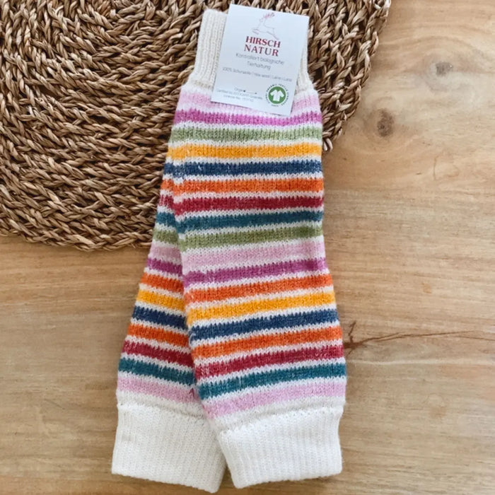 Jambières en laine vierge bio Hirsch Natur – Rainbow nature