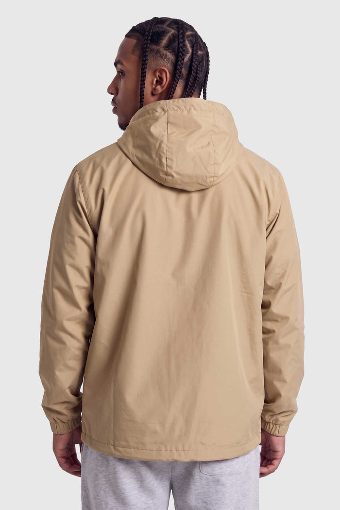 Jaqueta Compton Corta Vento Anorak Vira Bolsa Bege