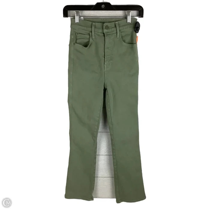 Jeans Straight By Mother In Green Denim, Size: 0 (24)