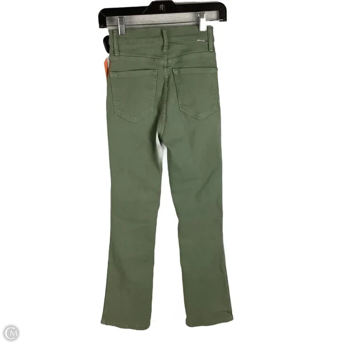 Jeans Straight By Mother In Green Denim, Size: 0 (24)
