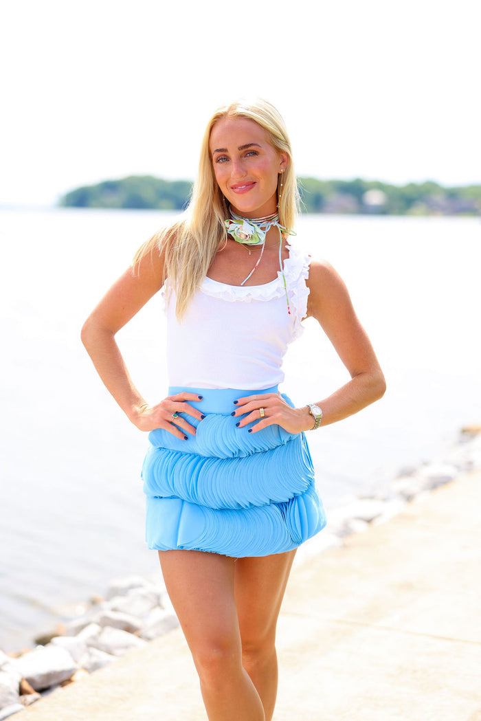 Jemma Mini Skirt - Aqua
