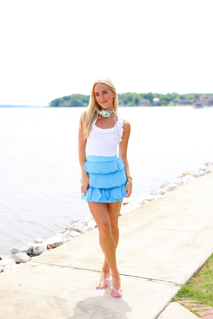 Jemma Mini Skirt - Aqua