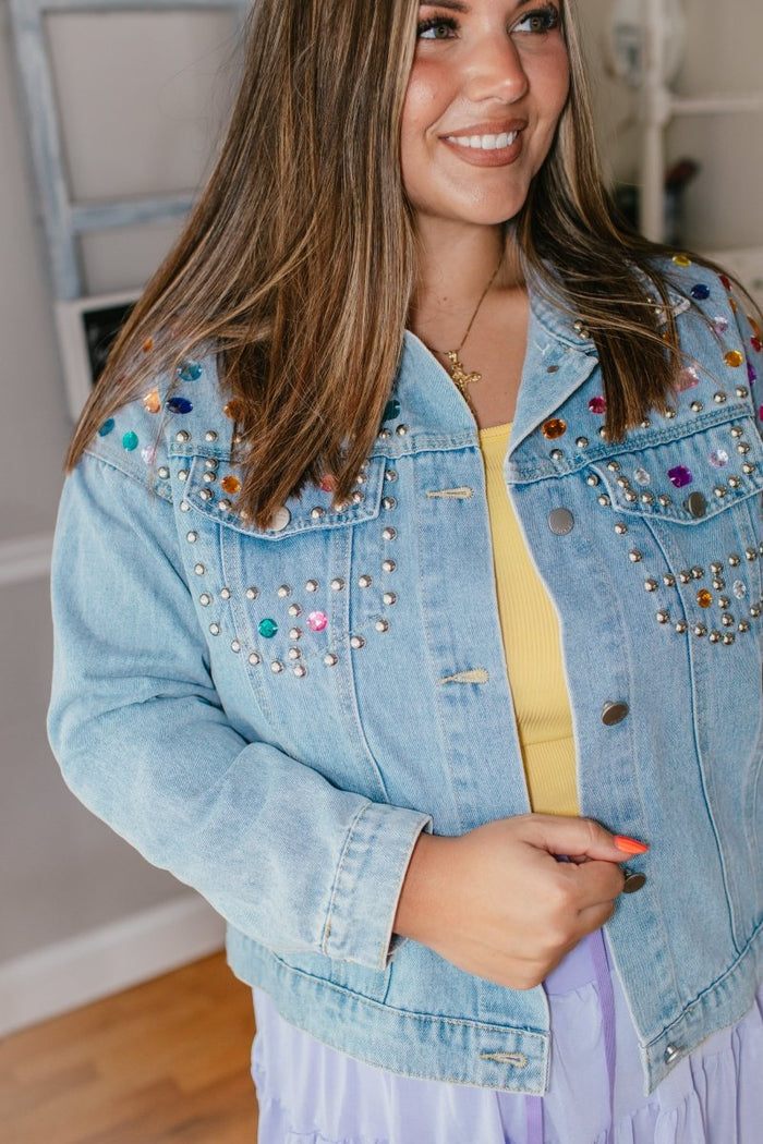 Jewel Box Denim Jacket - Reg & Curvy - Macoma Boutique240 Jackets/Blazers