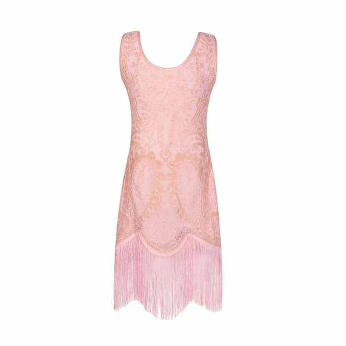 Kid's Fringed Flapper Dress Sequin Short Prom Dress