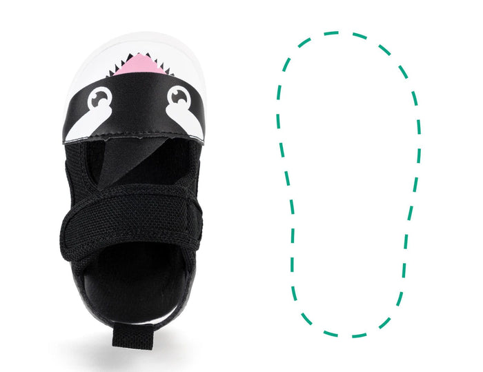 Killer Whale Squeaky Single Sandals | Black ikiki® Shoes 3 Black Left Shoe Only